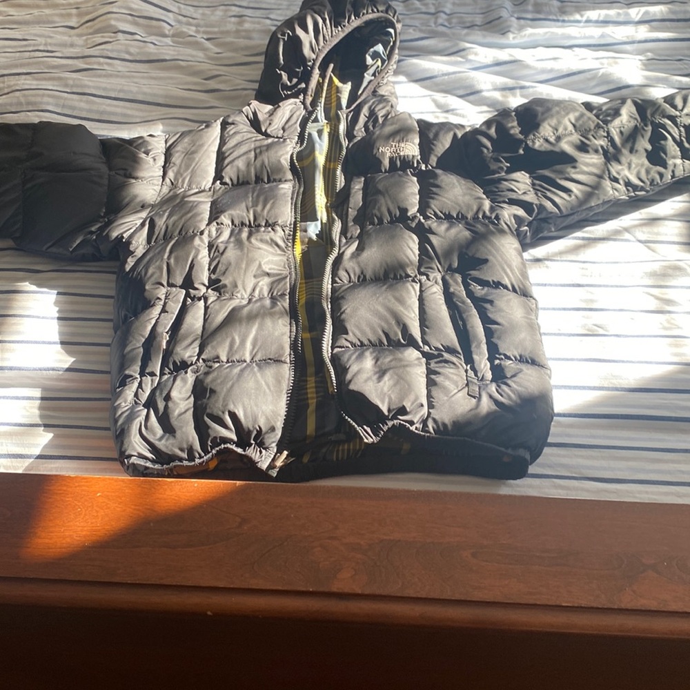 North face jacket inside out